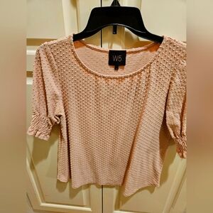 W5 Pink Textured Women's Top